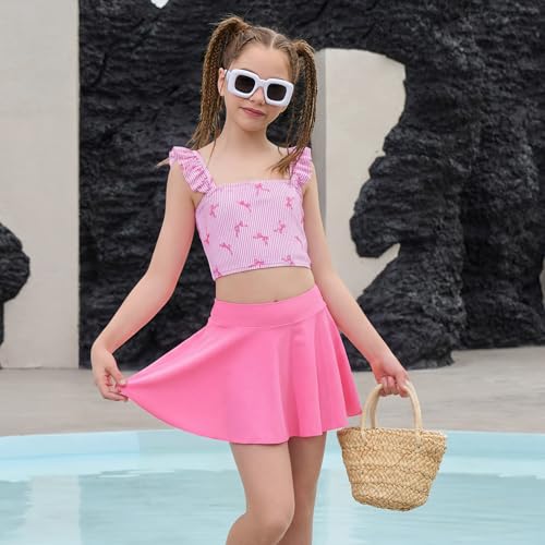 Image of CHILDRENSTAR Girls Tankini Swimsuit with Skirt 3 Pieces Bikini Bathing Suit