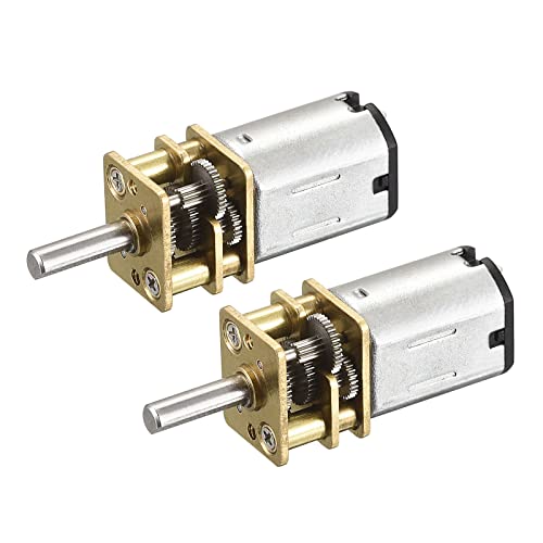 Image of sourcing map Micro Speed Reduction Gear Motor, DC 6V 40RPM with Full Metal Gearbox for DIY RC Aircraft, Model Car Pack of 2