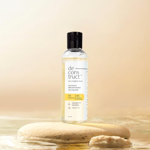 Image of Deconstruct Niacinamide Brightening Face Wash | 2% Niacinamide+2% Liquorice Root Extract | For Glowing Skin | 100 ml each | Pack of 2
