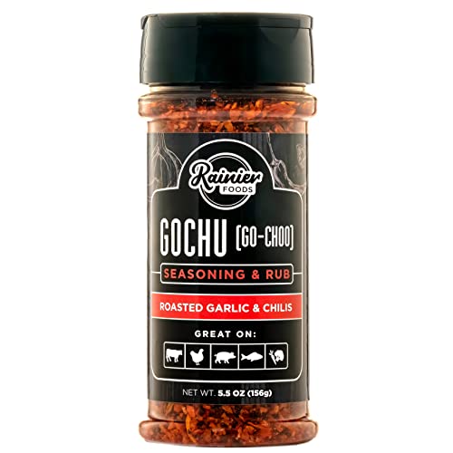 Rainier Foods Gochu Seasoning & Rub 5.5 oz | Premium Steak Seasoning | All Natural | No MSG | Great On Pork & Chicken