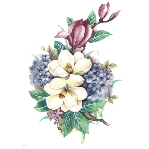 Magnolia and Forget Me Not Decals