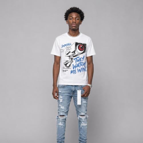 Image of DopeSkill Graphic Tee Streetwear Hip Hop Hypebeast Unisex T-Shirt Sneaker Colour Matching Shirts Rapper Mouth