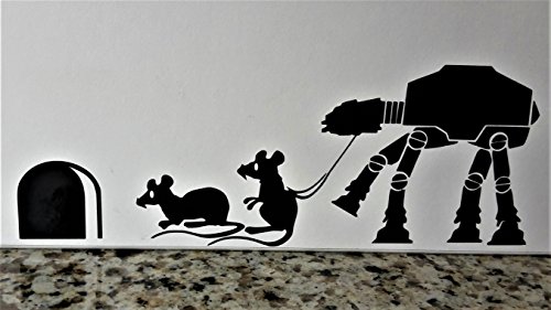 uksellingsuppliers Star Wars Atat and Mice - Vinilo adhesivo decorativo para pared, 19 cm x 7 cm