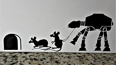 uksellingsuppliers Star Wars Atat and Mice - Vinilo adhesivo decorativo para pared, 19 cm x 7 cm | Ya disponible en tu tienda friki favorita! En mundofriki.es!