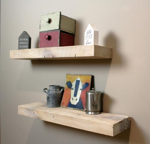 Modern Timber Craft Reclaimed Wood Wall Shelves | Rustic |
