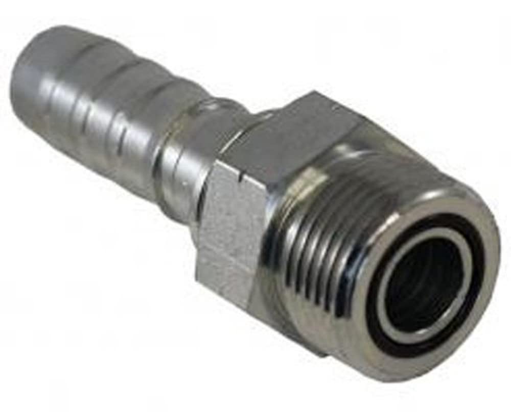 Gates 12GS-12MFFOR GlobalSpiral Couplings, Male Flat-Face O-Ring, Zinc Plated Carbon Steel, 3.50