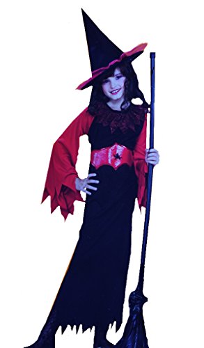 Disfraz Sorceress para niñas talla 10-12 rojo miniatura 1