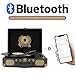 Vinyl Record Player Bluetooth Turntable 3-Speed Suitcase Portable Vintage Belt-Driven Record Player with Built-in Speakers RCA Line Out AUX in Headphone Jack LP Recording to Convert Records to MP3