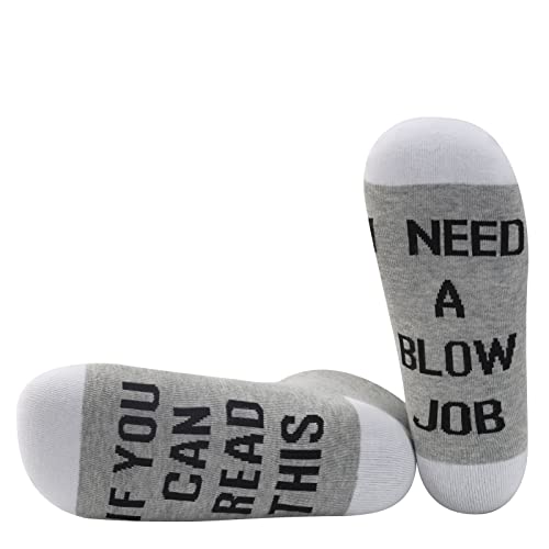 PWHAOO 1 Pair Valentines Socks Gift For Husband If You Can Read This I Need a Blow Job Socks3