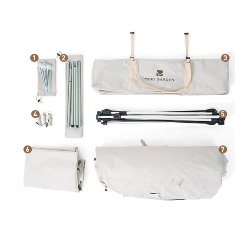 Carpa para camping 3-4 personas con porche impermeable miniatura 6