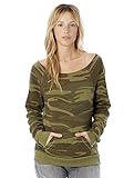 Alternative Women's Maniac Printed Eco-Fleece Sweatshirt, Camo, Medium