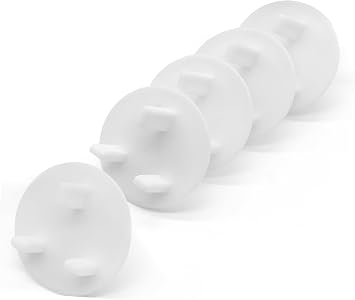 Baby Safety Socket Covers 24 Pack, Child Proof UK 3 Pin Plug Protectors, BPA-Free Safe & Easy Install, White