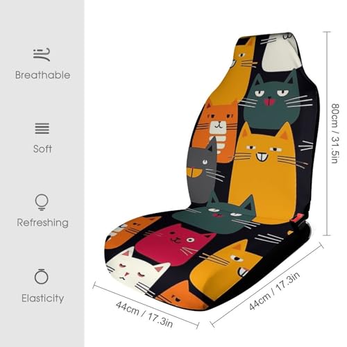 Housse de siège de voiture universelle chat compatible camion SUV auto - 2