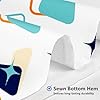 MEHOFOND Mid Century Modern Shower Curtain Colourful Minimalist Geometric Bathroom Curtain Vintage Boho Abstract 1950s 60s Home Bathtub Decor Fabric Waterproof Bath Curtain with Hooks 72x72 Inch #4
