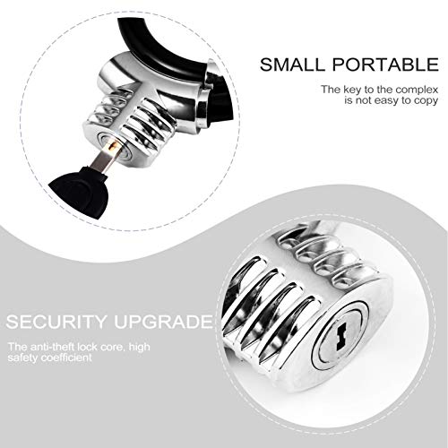 BESPORTBLE trava de armação de bicicleta com chave Zine resistente antiperda de liga de zinco para c