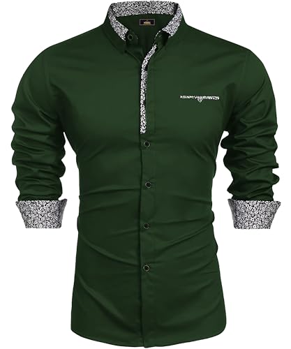 Image of Mens Shirt | Black Cotton Blend Casual | Regular Fit | Full Sleeve | Printed Spread Collar | Solid Plain Style | Summer Office Wear | Stylish Shirt for Men
