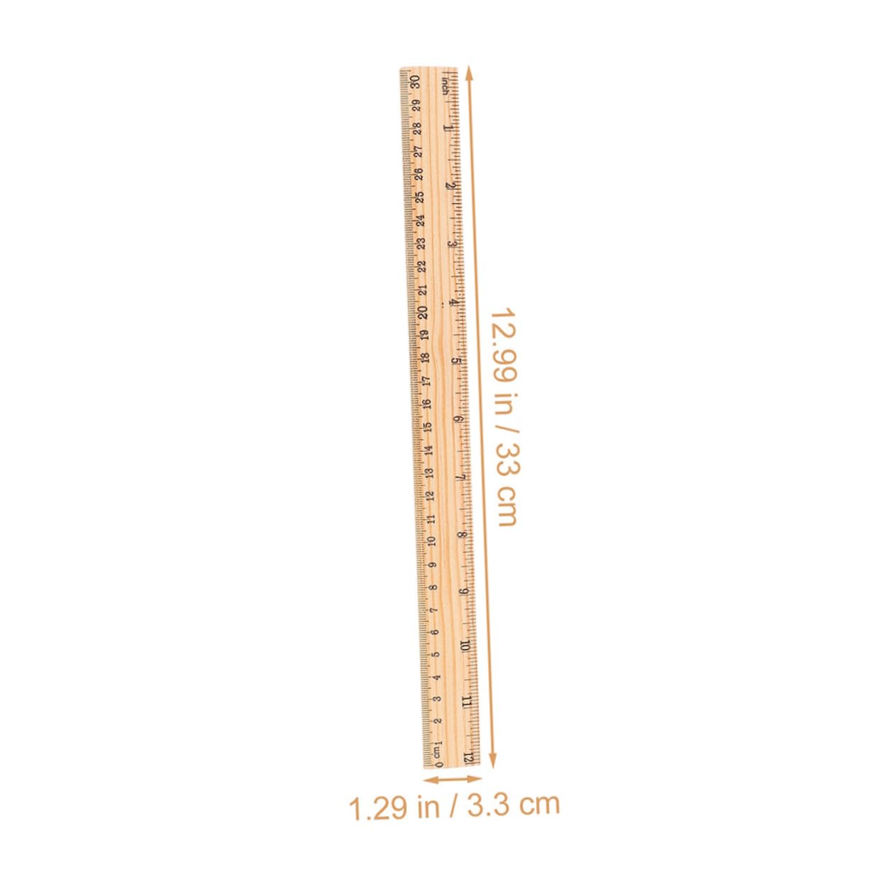 MAGICLULU 72piezas Regla de Madera de Doble Escala de Regla Métrica Recta para Medición Escuela y Oficina Útiles Escolares de Madera