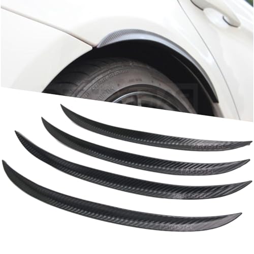 MOTOR POWER 汎用 出幅15mm オーバーフェンダー カーボン柄 4枚セット 33cm 1.5cm モール 軟質素材 ドレスアップ ラバー ハミタイ対策 泥除け アーチ 簡単取付 軽自動車 普通車 / 156-100×2