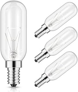 Fulighture Cooker Hood Bulbs [4 Pack], 40W E14 SES Extractor Fan Bulb, T25 Tubular Incandescent Bulb for Sewing Machine, Refrigerator, Desk Lamp