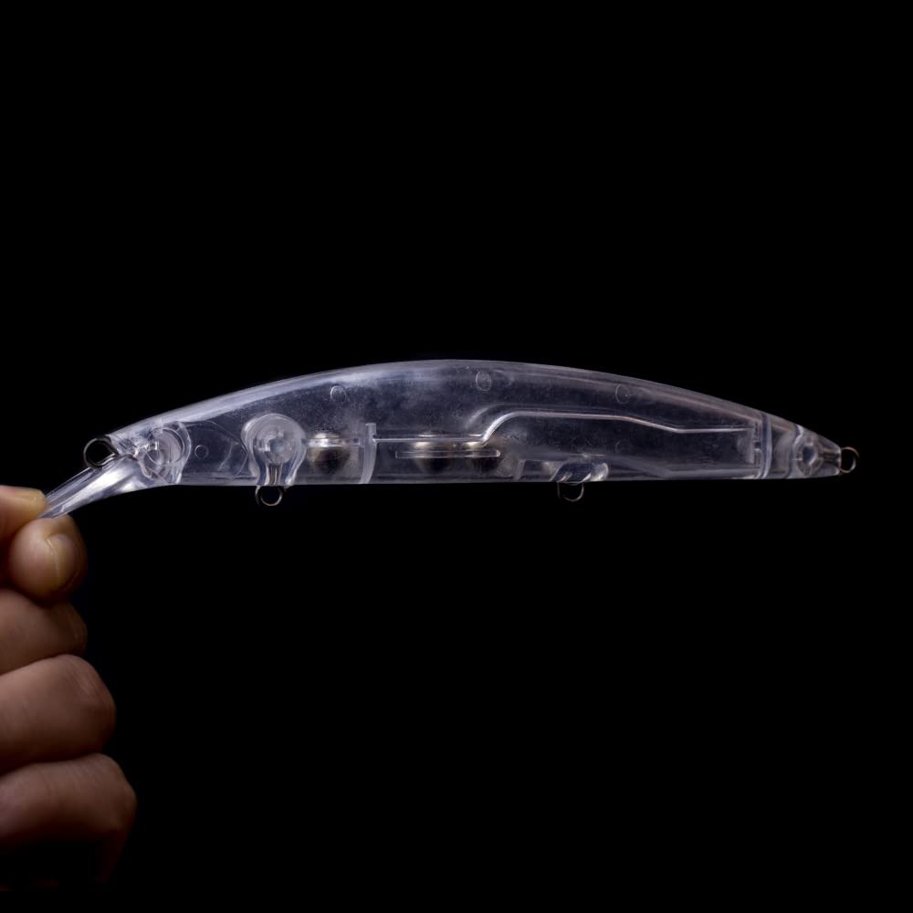 10 Esche Jerkbait Minnow Non Verniciate 145mm 13g – Corpo Bianco Per Personalizzare – Pesca Freshwater