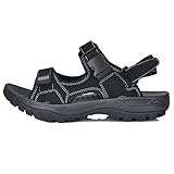 AGOWOO Mens Summer Skidproof Outdoor Sandles Beach Sandals Black 44
