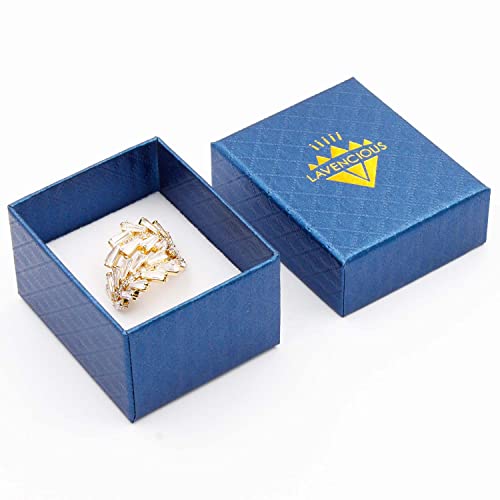Lavencious Art Cocktail Fashion Ring Size Adjustable From 6-8.5 Cubic Zirconia Jewelry For Women (Gold) #TOP5