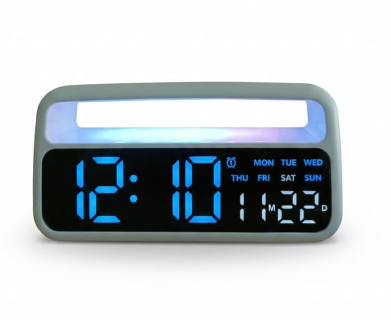 Image of CBK 7-Inch Digital Alarm Clock, Table Clock,Night Light Dimmer,Snooze, USB Ports, Super Loud Alarm for Heavy Sleepers for Home, Office, Student, Bedroom, Living Room(Radio Alarm Clock)
