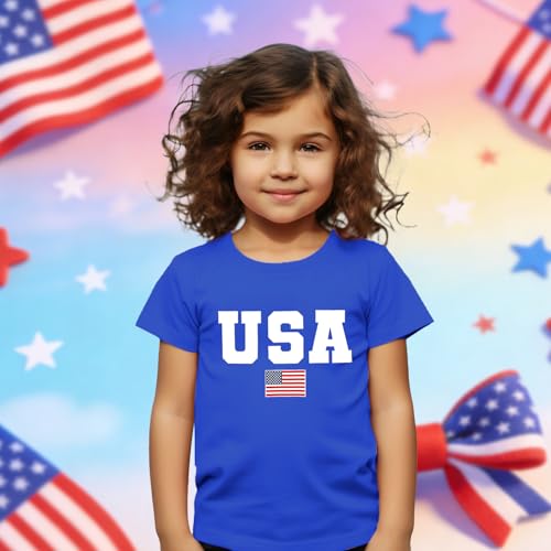 Image of 4th of July Shirts Toddler Boys Girls American Flag USA T-Shirt Kids Patriotic Tee Tops