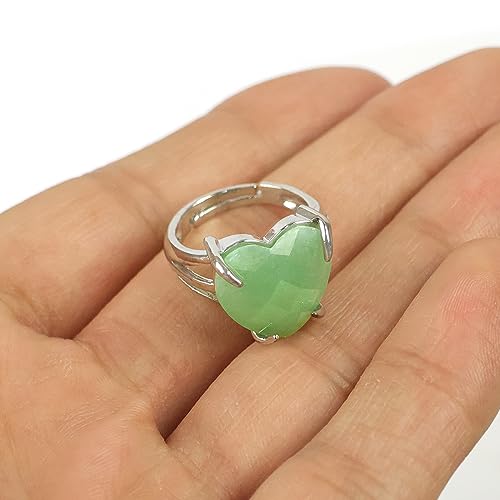 Image of Reiki Crystal Products Adjustable Rings, Amethyst, Black tourmaline, Goldstone brown, Green Jade, Lapis Lazuli, Opalite, Red Jasper, Rose Quartz, Tiger eye, Gemstone Ring
