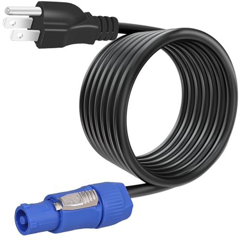 Image of 3-Prong NEMA 5-15P to PowerCON Cable 20A 3 Pin PowerCon Input Connector to NEMA 5-15P Connector Cord for Outdoor Stage Light LED Screen- 3M /9.8FT