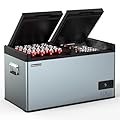 Wesonorous 12 Volt Car Refrigerator,-10? to 55? 52Qt Dual Zone Car Refrigerator,12 Volt Refrigerator with 12/24V DC & 110-240V AC, for Home,Travel, RV, Truck,USB Charging