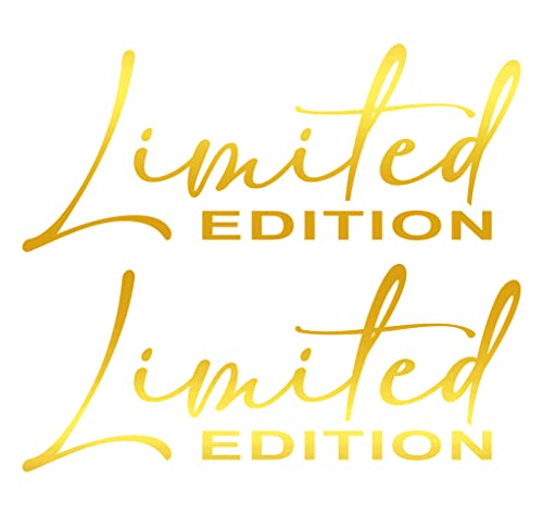 DualColorStampe 2 stickers en vinyle "Limited Edition " pour voiture, fenêtre PC Cofano camping-cars, verres C.0256 (Or) Cover