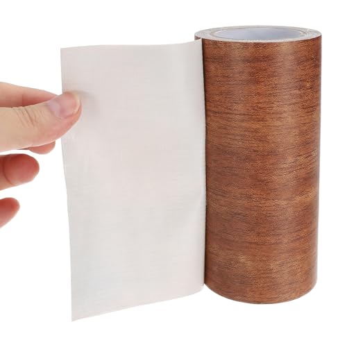 Image of PATIKIL Wood Grain Repair Tape 4 inch x15ft,2 Pcs Self Adhesive Realistic Textured Repair Tape Patch for Floor Door Table Cabinets Desk,Mahogany