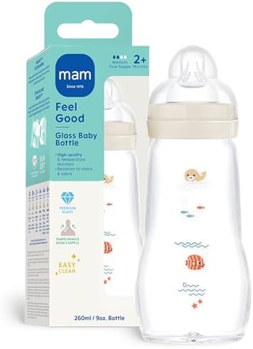 9oz Pure Glass Feel Good Anti-Colic 2+ Months Baby Bottle, 1 Pk, Unisex