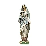 Blessed Virgin Mary Mother Madonna Lilies Garden Statue