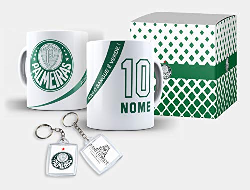 Caneca time do Palmeiras Personalizada com nome Grátis Caixinha + Brinde - Modelo 11