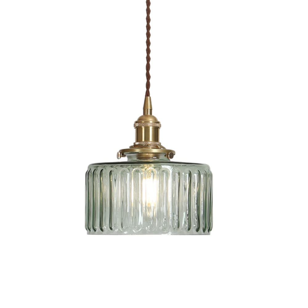 Luminaire suspendu moderne en laiton avec verre transparent