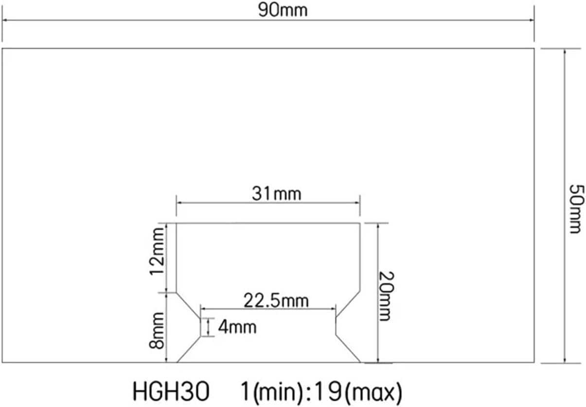 HGR30 Hgh20ca HGW 20cc 15mm 20mm 25mm Linear Guide Rails Bellows Covers 1Pcs(1000mm)