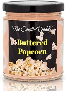 Buttered Popcorn Scented Candle - 6 Ounce Jar Candle- Hand Poured in Indiana