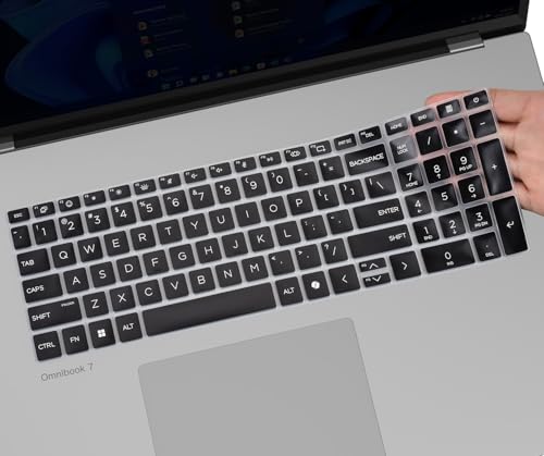 Keyboard Cover Skin for 2026 2025 HP OmniBook 7 Laptop 17.3\" 17-dc Series 17t-dc000 17-dc0097nr 17-dc0037nr, HP OmniBook 7 16-az 16-ay 16-az0097nr 16-ay0087nr 16\" Protector(Not Fit 17-dd 16-au Series)