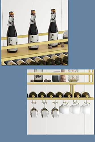 Support à vin suspendu réglable de 30 à 55 cm avec double étagère - 7