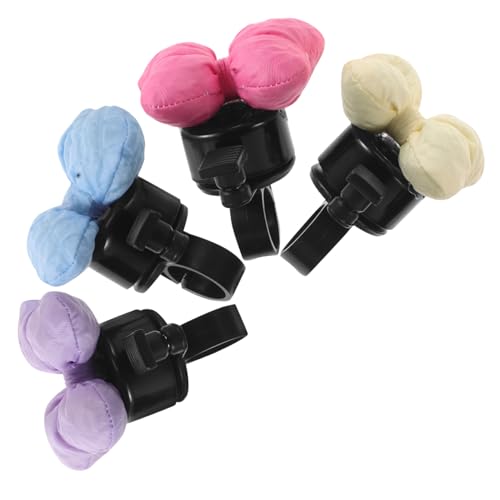 Abaodam 4pcs Cartoon Bowknot Bike with Loud Sound Scooter Bicycle Cute Bike Decorations for Decorating Mountain Road Bicycles