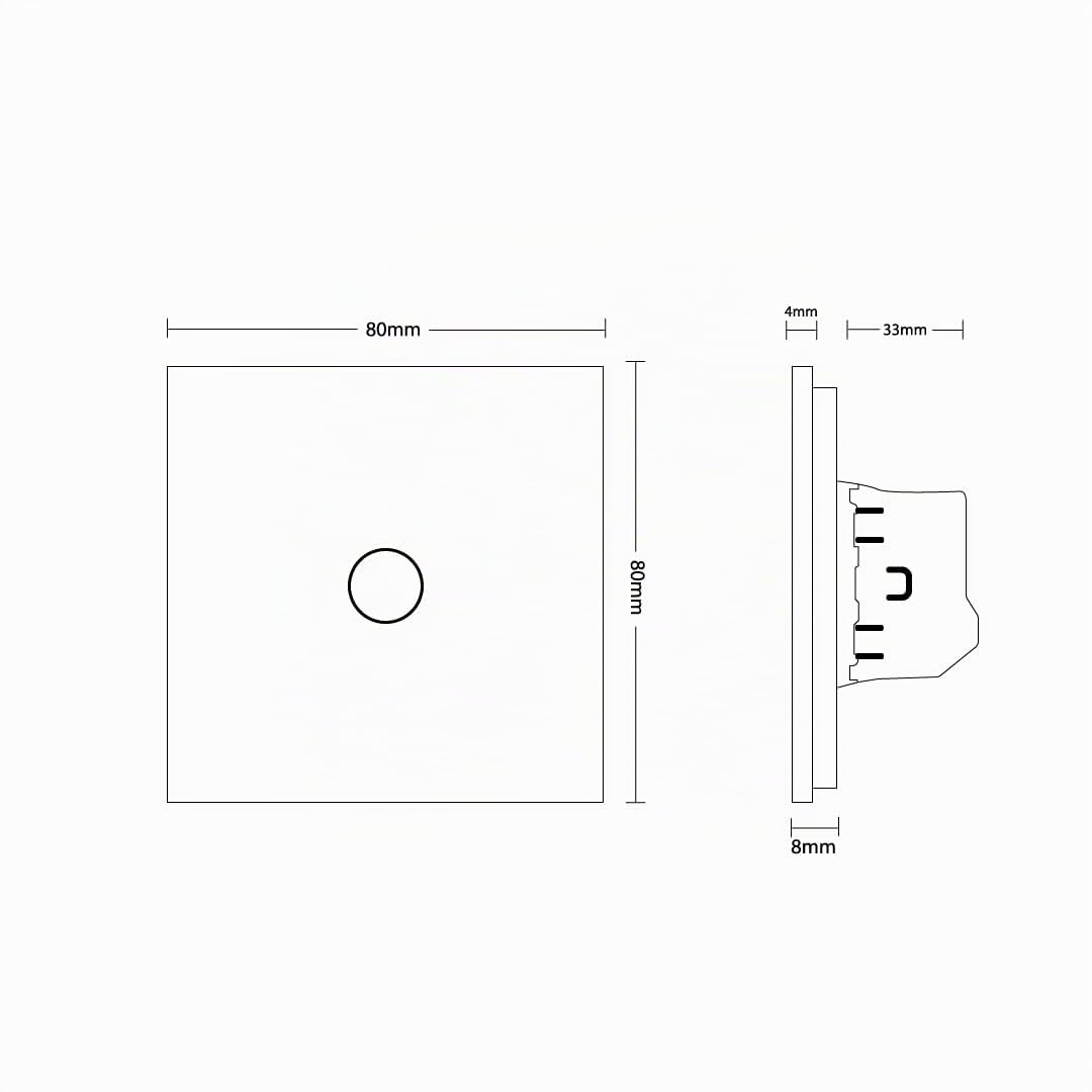 Touch Dimmer Lichtschalter Glas Blende Touchscreen VL-C701D-11 in weiß Phasenabschnittsdimmer Livolo