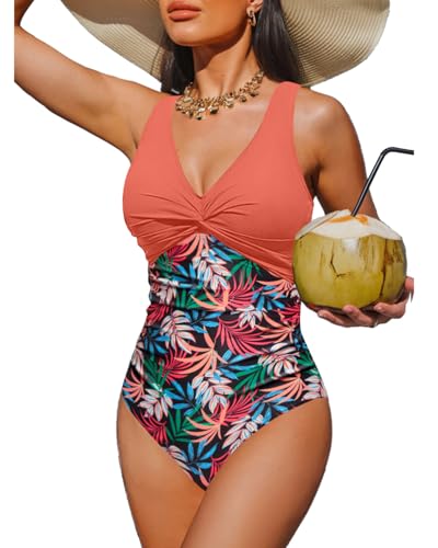 Image of Holipick Women Tummy Control One Piece Swimsuit - Push Up Bathing Suit Full Coverage Slimming Swimwear