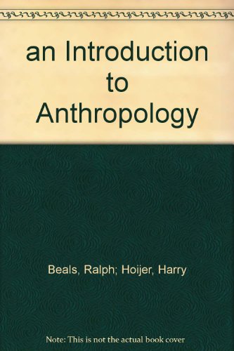 an Introduction to Anthropology B000B439I0 Book Cover