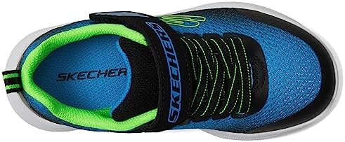 Skechers Kids Boy's Microspec-Zorva Sneaker, Black/Blue/Lime, 1 Little Kid | Image 1