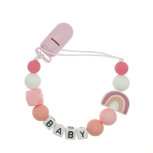 Suphelpu Personalized Pacifier Clip With Name, Custom Silicone Beaded Pacifier Clips For Boy Girl, Personalized Custom Baby Gifts For Newborn #TOP1