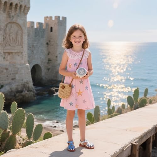 Image of Kiderence Toddler Girls Sandals Little Girls Kids Summer Shoes Toddler Sandals