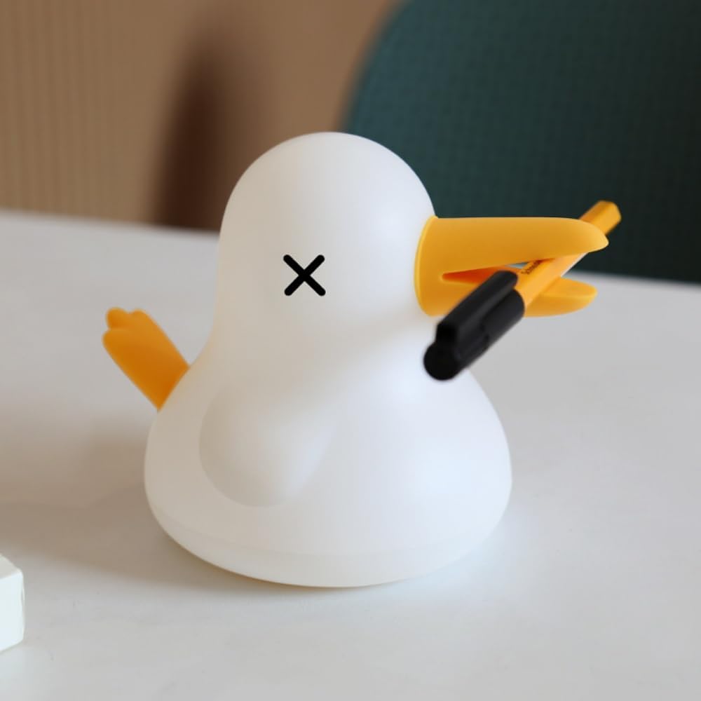 Kiwi Bird Kids Night Light,Cute Animal Soft Silicone Switch LED Warm Lamp,USB Rechargeable Kawaii Nursery Bedside Bedroom Table Decor, ABS+PC Bedside Lamp,Best Birthday Christmas Gift for Kid Girl Boy