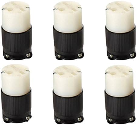 NEMA 6-15 Grounding Connectors | 5-Pack | 15A 250V AC, 2 Pole 3 Wire, cUL Listed